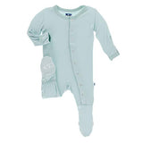 KicKee Pants Bamboo Solid Footie with Snaps 