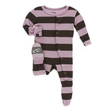 Kickee Pants Bamboo Print Footie with Snaps