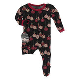 Kickee Pants Bamboo Print Footie with Snaps