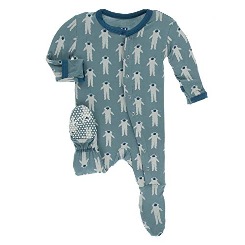 Kickee Pants Bamboo Print Footie with Snaps