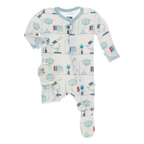 Kickee Pants Bamboo Print Footie with Snaps
