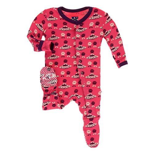 Kickee Pants Bamboo Print Footie with Snaps