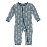 KicKee Pants Bamboo Print Coverall with Zipper