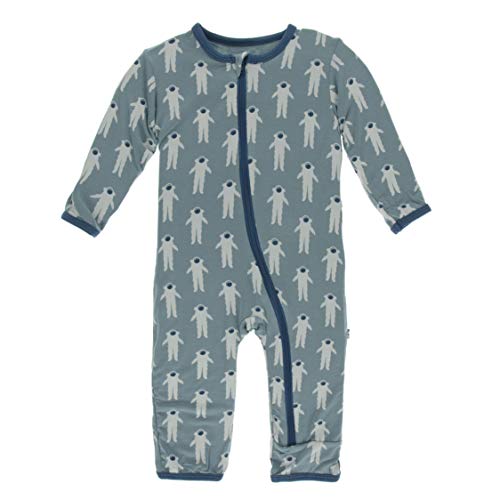 KicKee Pants Bamboo Print Coverall with Zipper
