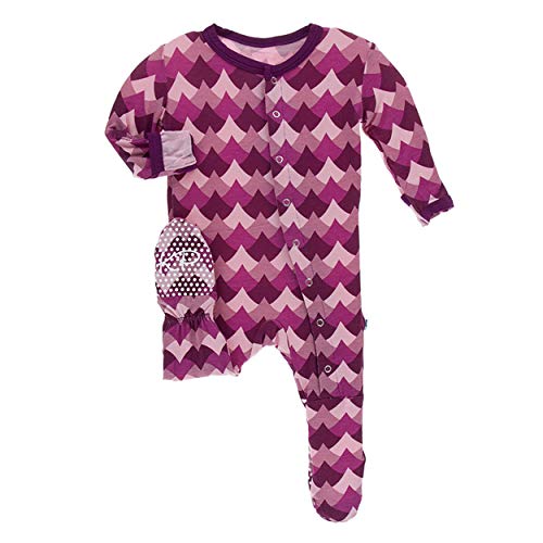 Kickee Pants Bamboo Print Footie with Snaps