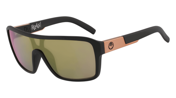 Dragon Alliance Remix LL Ion Sunglasses, Matte Black  Frame LL Rose Gold Lens