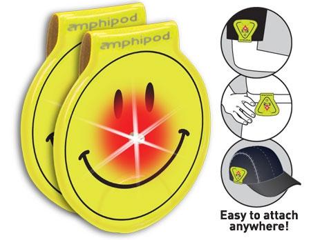 Amphipod Vizlet LED Smileys Wearable Reflectors (2 Pack) - New Day Sports