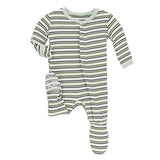 Kickee Pants Bamboo Print Footie with Snaps