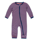 KicKee Pants Bamboo Print Coverall with Zipper