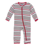 KicKee Pants Bamboo Print Coverall with Zipper