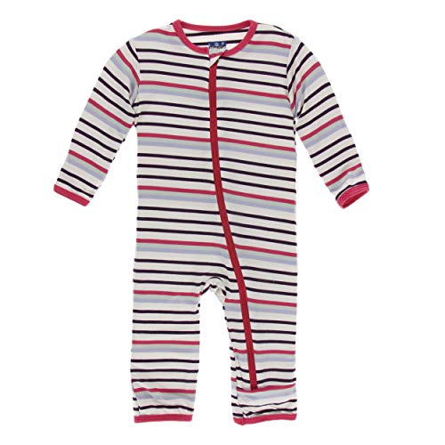KicKee Pants Bamboo Print Coverall with Zipper