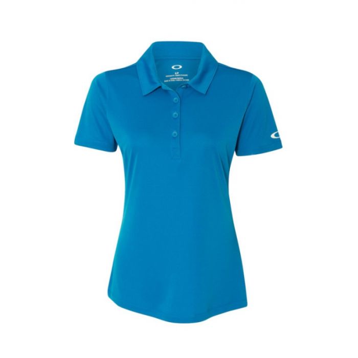 Oakley Crestible Women Solid Golf Polo Blue