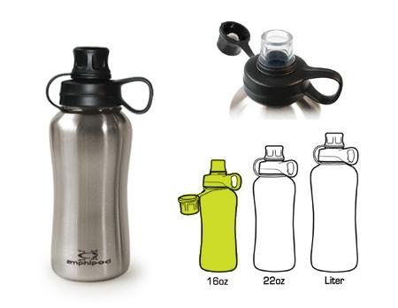 Amphipod PURErun Stainless Steel Bottle (16 oz.) - New Day Sports