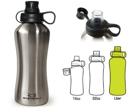 Amphipod PURErun Stainless Steel Bottle (Liter) - New Day Sports