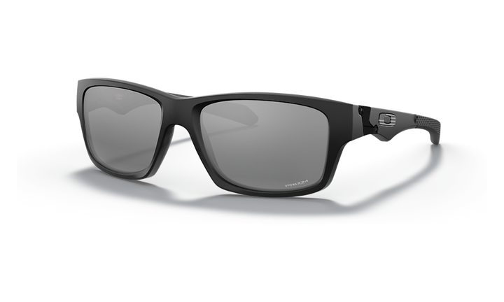 Oakley Jupiter Squared Sunglasses featuring stylish earstems inspired by switchblade handles with metal bands and rivets, offering a bold and refined look.