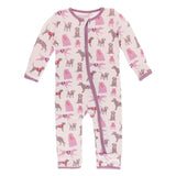 KicKee Pants Bamboo Print Coverall with Zipper