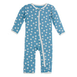 KicKee Pants Bamboo Print Coverall with Zipper