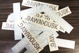 Dawn To Dusk Logo Stickers