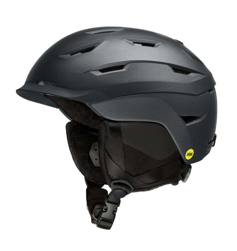 SMITH Liberty MIPS Women's Winter Helmet - Front view, showcasing hybrid shell design and adjustable vents black
