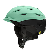 SMITH Liberty MIPS Women's Winter Helmet - Front view, showcasing hybrid shell design and adjustable vents green