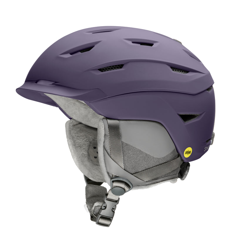 SMITH Liberty MIPS Women's Winter Helmet - Front view, showcasing hybrid shell design and adjustable vents violet