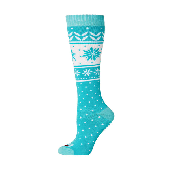 Hot Chillys Womens Flower Stripe Mid Volume Sock