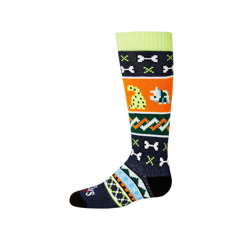 Hot Chillys Youth Dinosaur Mid Volume Sock