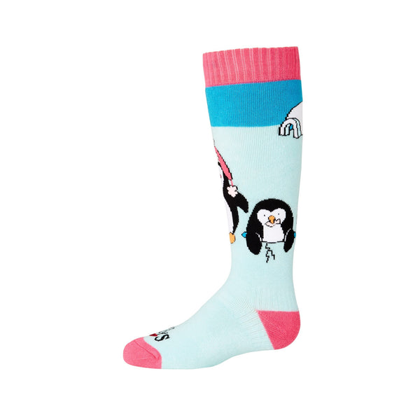 Hot Chillys Youth Penguins Mid Volume Sock