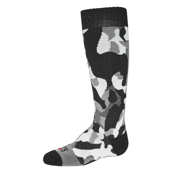 Hot Chillys Youth Textured Camo Mid Volume Sock