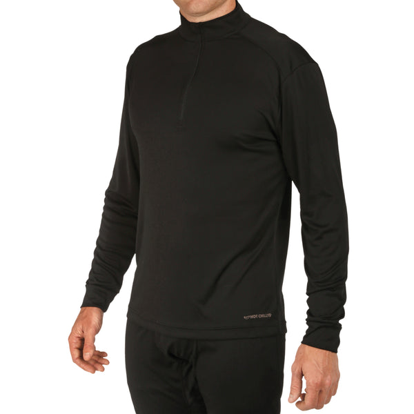 Hot Chillys Men Peachskins Solid Zip-T