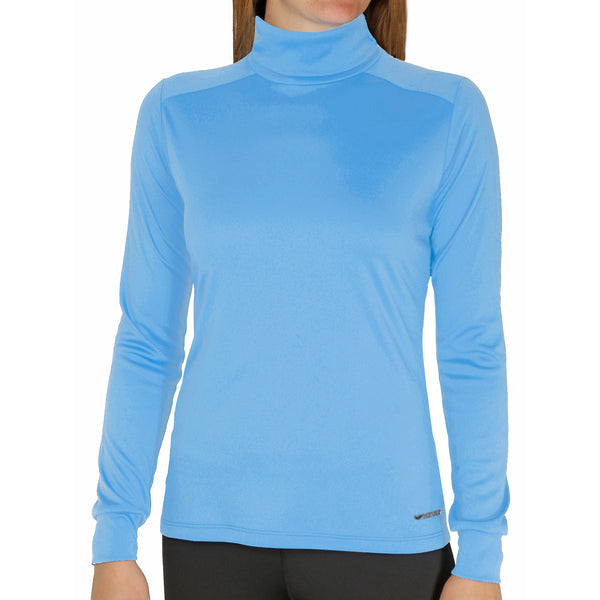 Hot Chillys Women's Peachskins Solid T-Neck Lightweight Relaxed Fit Base Layer