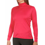 Hot Chillys Women Peach Skins Solid T-Neck Lightweight Relaxed Fit Base Layer