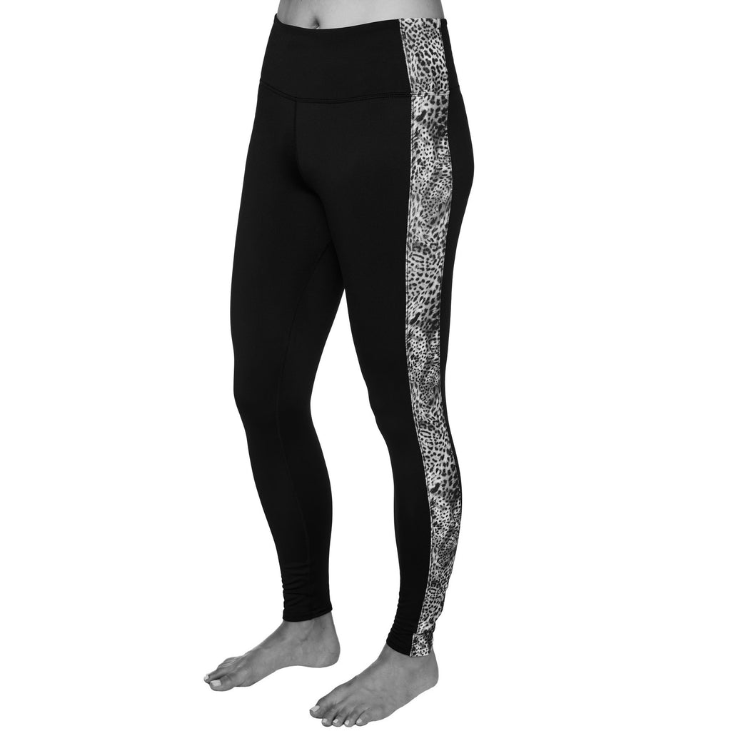 Hot Chillys Womens Elite Leopard Print Panel Legging