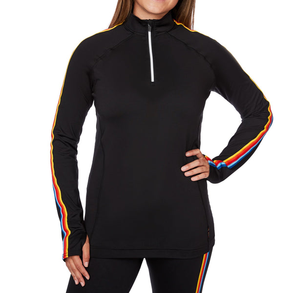 Hot Chillys Womens Micro-Elite Chamois Retro Ski Zip T