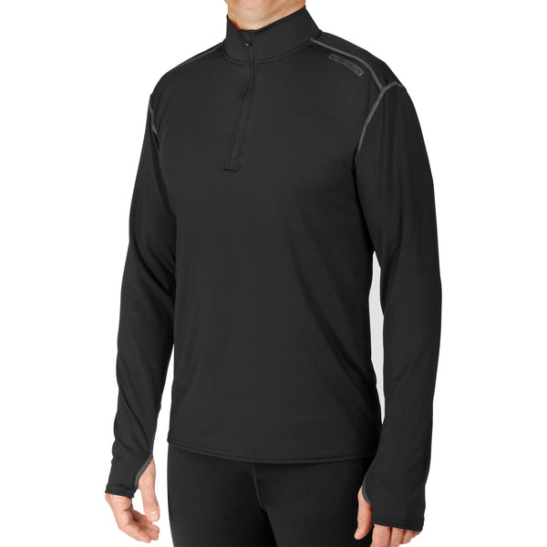 Hot Chillys Mens Micro-Elite Chamois Solid Zip-T
