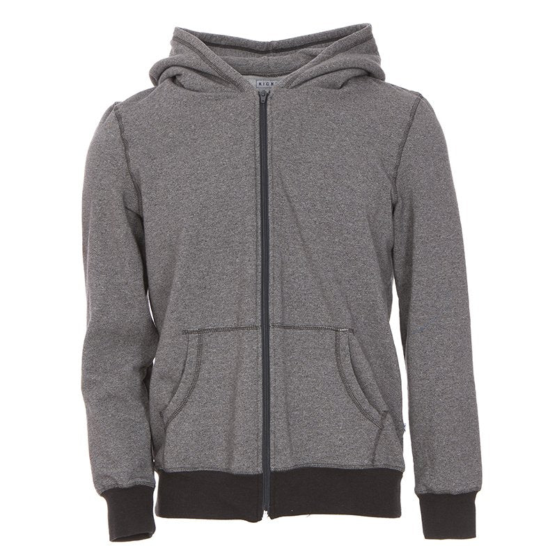 KICKEE Solid Men’s Fleece Hoodie, Super Soft Zip Up, Made from Viscose from Bamboo