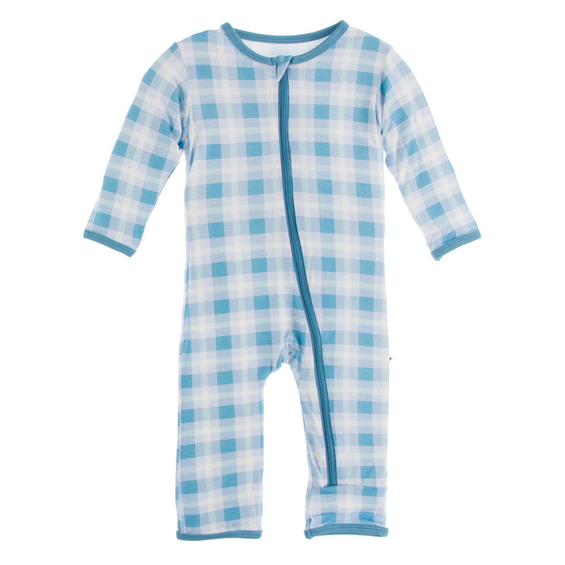 KicKee Pants Bamboo Print Coverall with Zipper