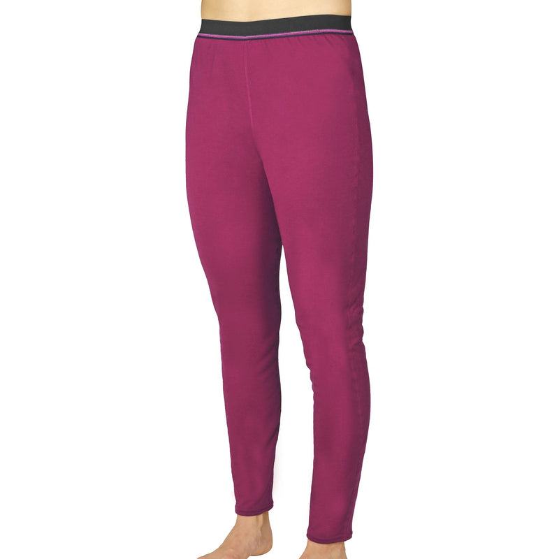 Hot Chillys Women Pepper Bi-Ply Bottom - Thermal Long Johns Cranberry