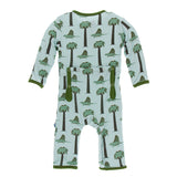 Kickee Pants Print Coverall with Snaps