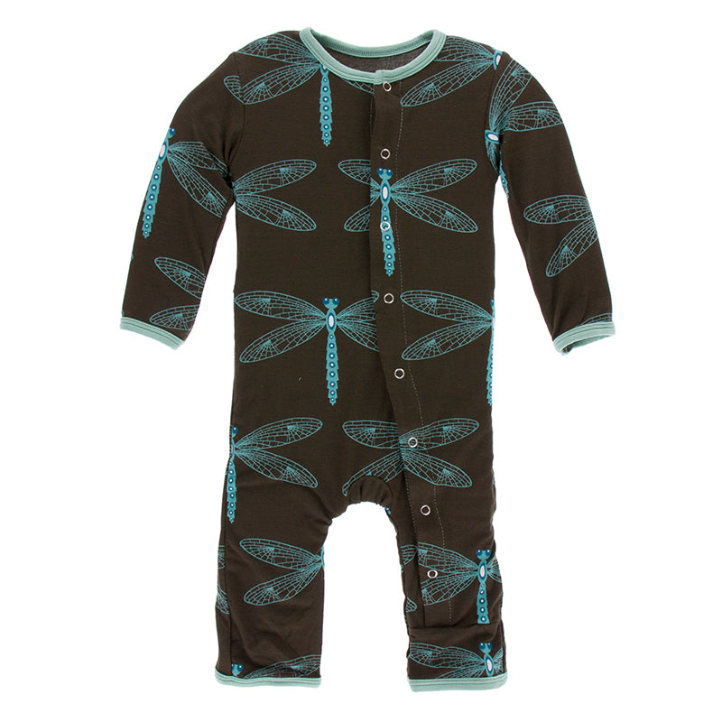 Kickee Pants Print Coverall with Snaps