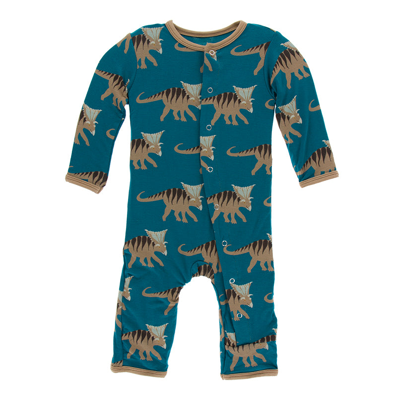 Kickee Pants Print Coverall with Snaps
