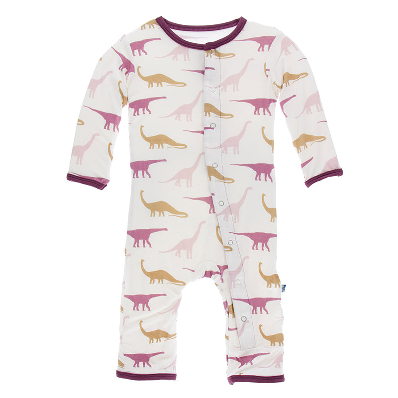 Kickee Pants Print Coverall with Snaps