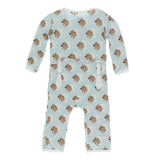 Kickee Pants Print Coverall with Snaps