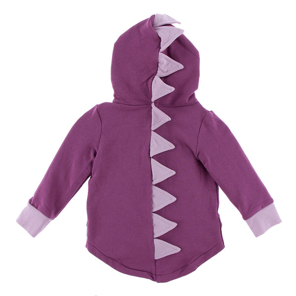 Kickee Pants Kid's Solid Fleece Zip-Front Dino Hoodie