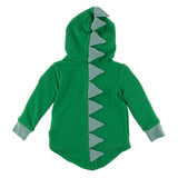 Kickee Pants Kid's Solid Fleece Zip-Front Dino Hoodie