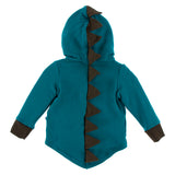 Kickee Pants Kid's Solid Fleece Zip-Front Dino Hoodie