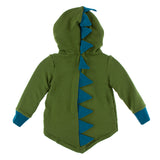 Kickee Pants Kid's Solid Fleece Zip-Front Dino Hoodie