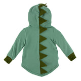 Kickee Pants Kid's Solid Fleece Zip-Front Dino Hoodie