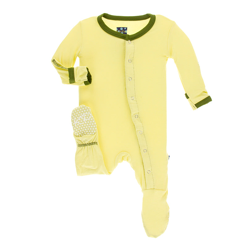 Kickee Pants Solid Footie with Snaps