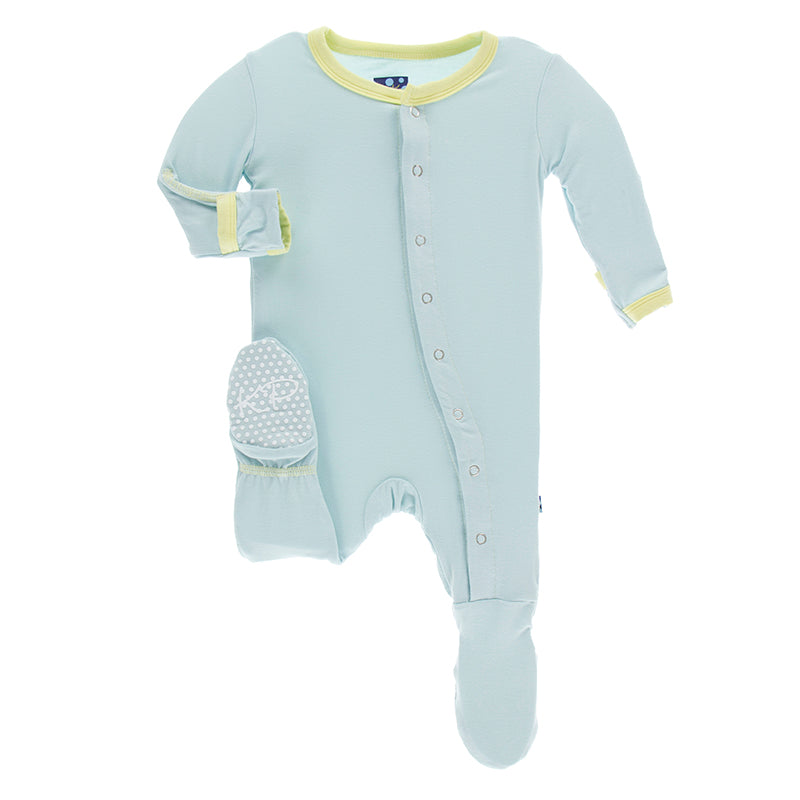 Kickee Pants Solid Footie with Snaps